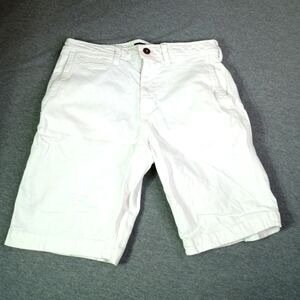 American Eagles Women White Denim Shorts Waist 30"